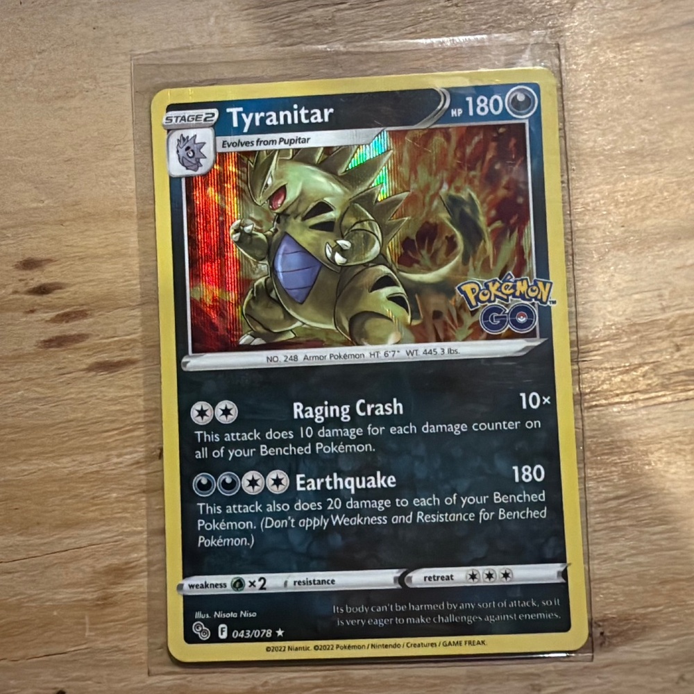 Pokémon Tyranitar 043/078 Pokémon GO Holo Rare